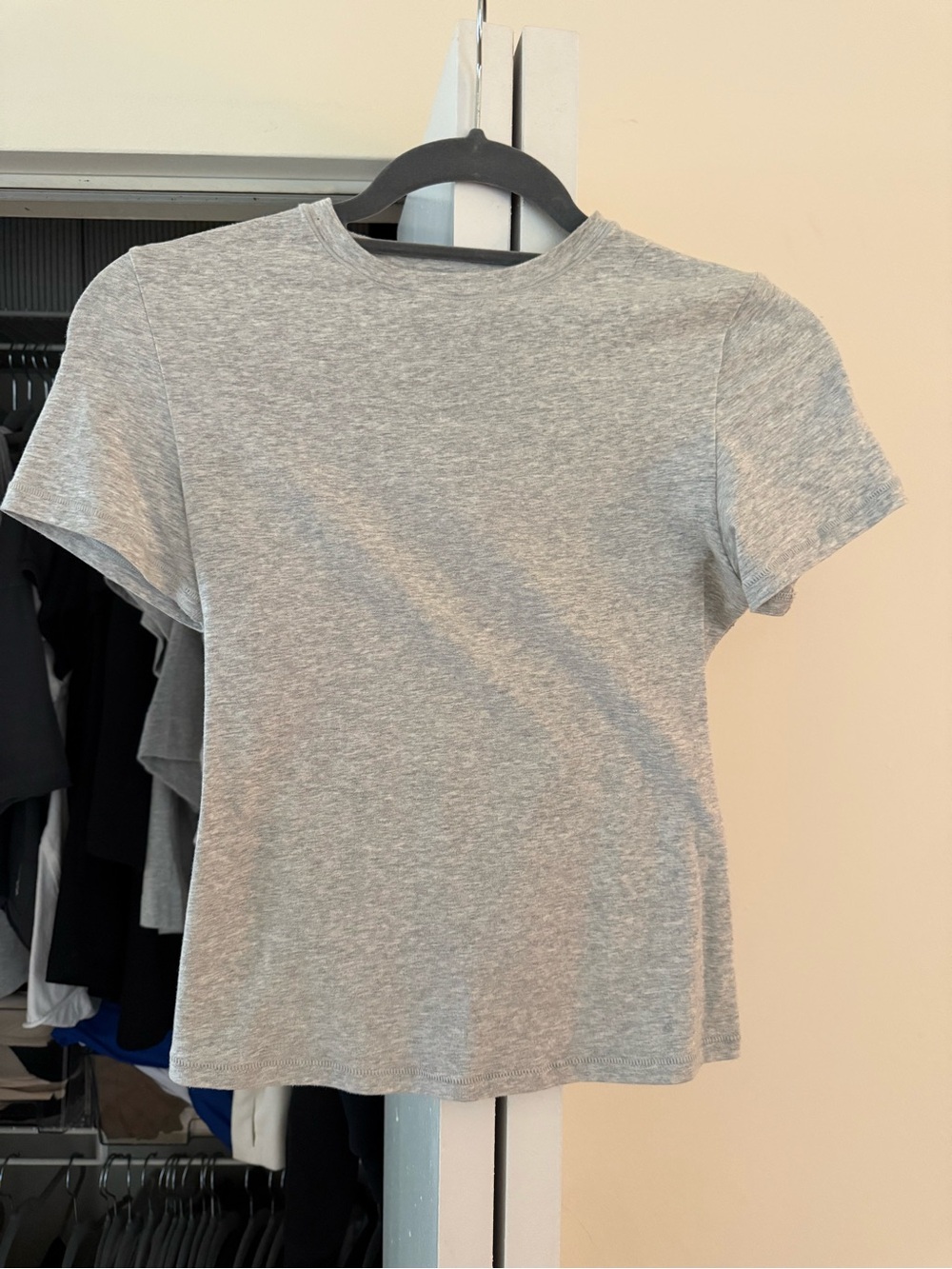 SKIMS Heather Gray Short Sleeve Crew Tee (Never Worn)
